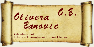 Olivera Banović vizit kartica
